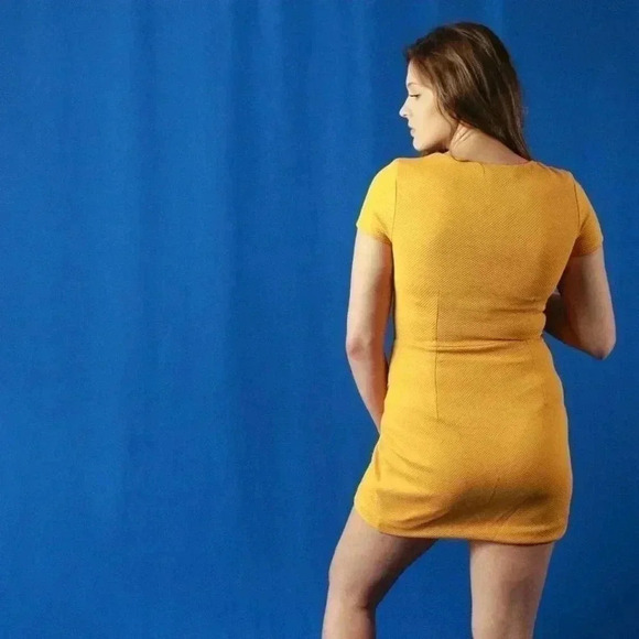 NEW H&M Mustard Yellow Dress - 8 - Picture 3 of 10